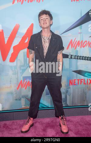 New York, USA. 24. Juni 2023. ND Stevenson besucht die New Yorker Vorführung von Netflix „Nimona“ im AMC Lincoln Square Theater in New York City. Kredit: SOPA Images Limited/Alamy Live News Stockfoto