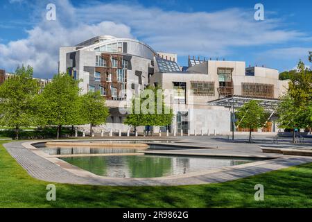 Scottish Parliament Building in Edinburgh, Schottland, Großbritannien. Stockfoto