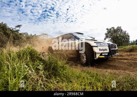 Naivasha, Kenia. 25. Juni 2023. 21 Kajetan KAJETANOWICZ (POL), Maciej SZCHZEPANIAK (POL), SKODA FABIA RS, RC2, Rally2, Action während der Safari Rally Kenya 2023, 7. Runde der WRC World Rally Car Championship 2023, vom 22. Bis 25. Juni 2023 in Naivasha, Nakuru County, Kenia - Foto Nikos Katikis/DPPI Credit: DPPI Media/Alamy Live News Stockfoto