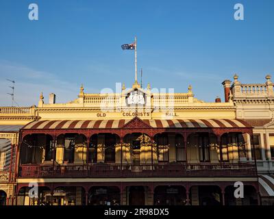 Ballarat Australia / Grand Ballarat Architecture, die Old Colonists Hall in Lydiard Street. Das Gebäude wurde 1887-89 erbaut und die architektonische St. Stockfoto