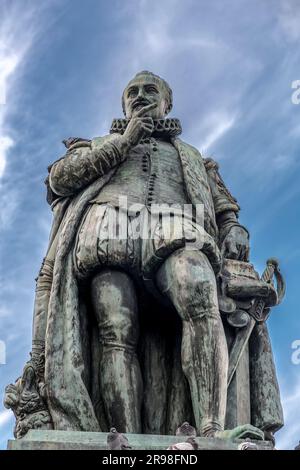 Die Statue von Willem I., Willem Frederik, Prinz von Orange-Nassau war ein Prinz von Orange und der erste König der Niederlande und Großherzog von Luxemburg Stockfoto