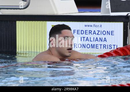 Rom, Italien. 24. Juni 2023. CERASUOLO Simone (ITA) während der Internationalen Schwimmmeisterschaft - 59. Settecolli Trophy im Schwimmstadion Foro Italico, 24. Juni 2023, Rom, Italien. Kredit: Unabhängige Fotoagentur/Alamy Live News Stockfoto