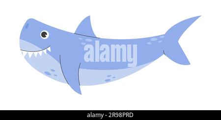 Schwimmender Hai. Stock Vektor