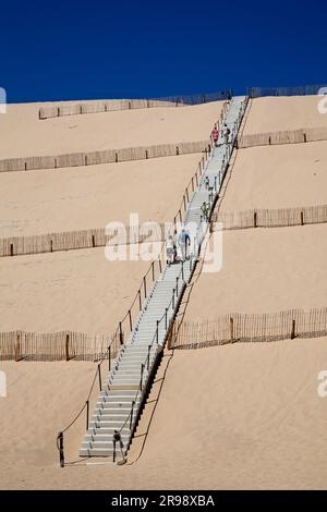 Die Dune du Pyla, die höchste in Europa, befindet sich im Südwesten Frankreichs im Departement Gironde. Arcachon, Gironde, Frankreich Stockfoto