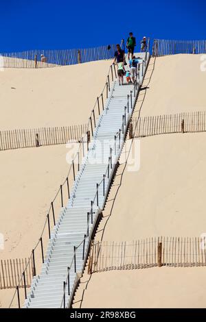 Die Dune du Pyla, die höchste in Europa, befindet sich im Südwesten Frankreichs im Departement Gironde. Arcachon, Gironde, Frankreich Stockfoto