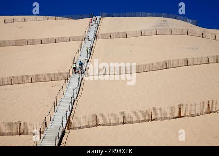 Die Dune du Pyla, die höchste in Europa, befindet sich im Südwesten Frankreichs im Departement Gironde. Arcachon, Gironde, Frankreich Stockfoto