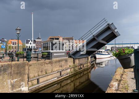 Blokjesbrug-Brücke in Lemmer, Niederlande Stockfoto