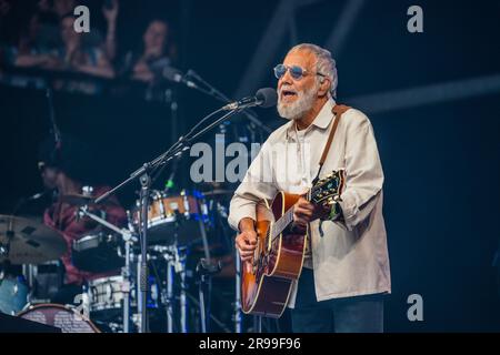 Glastonbury, Großbritannien. 25. Juni 2023. Sonntag beim Glastonbury Festival 2023, Worthy Farm, Glastonbury. Kredit: Guy Bell/Alamy Live News Stockfoto