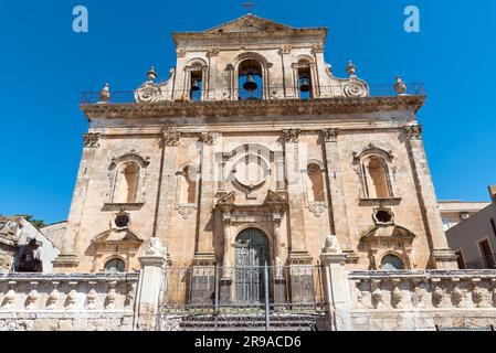 Die Chiesa di San Sebastiano in Buscemi, Sizilien, Italien Stockfoto