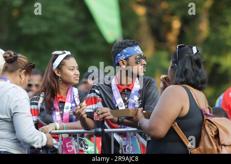 Berlin, Deutschland, 25. Juni 2023. Abschlusszeremonie der Olympischen Sonderspiele Berlin 2023. Kredit: Fabideciria. Stockfoto