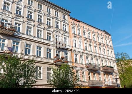 Renovierte alte Gebäude in Prenzlauer Berg in Berlin Stockfoto