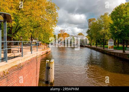 Amsterdam, NL - 11. Okt. 2021: Hortus Botanicus ist ein botanischer Garten im Plantage-Bezirk Amsterdam, Niederlande. Es ist eines der weltweit Stockfoto