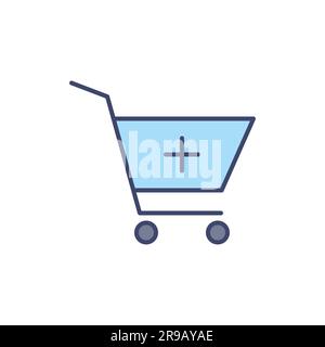 Vektorliniensymbol für Drogerie-Shopping. Isoliert auf weißem Hintergrund. Vektordarstellung. Bearbeitbare Kontur Stock Vektor