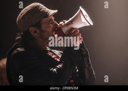 Efecto Manjatan: presentación del Disco 'Super-Wiederaufbau'. Niceto Humboldt, Buenos Aires. Argentinien. Stockfoto