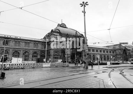 Nürnberg, Deutschland - 28. DEZEMBER 2021: Nürnberg Hauptbahnhof, Nürnberg Hauptbahnhof ist der Hauptbahnhof in Nürnberg. Es ist die Lara Stockfoto