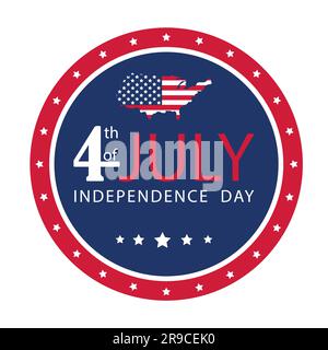4. Juli. US-Unabhängigkeitstag. Unabhängigkeitstag der USA. Verwendbar für Grußkarten, Banner, Hintergrund. Vektor Stock Vektor