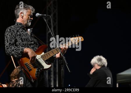 Phil Williams während der Tour Tony Hadley dreht sich um SIE - mit DER FABELHAFTEN TH-BAND im Teatro Romano di Ostia Antica, 35. Juni 2023, Rom, Italien. Stockfoto