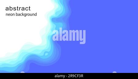 Abstrakter Neonhintergrund. Vektorvorlage im Papierschnitt. Abstrakter geschichteter Verlauf Stock Vektor