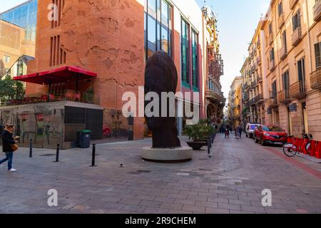 Barcelona, Spanien - 10. FEBRUAR 2022: Palau de la Musica Catalana ist eine Konzerthalle im katalanischen Modernistenstil, erbaut zwischen 1905 und 1908. Stockfoto