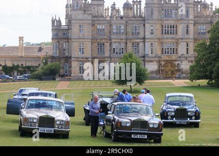 Jährliche Rally & Concours d'Elegance von Rolls-Royce und Bentley Cars im Burghley House Stockfoto