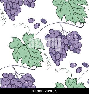 Nahtloses Blumenmuster. Vektor-Hand-Zeichentrickstil Stock Vektor