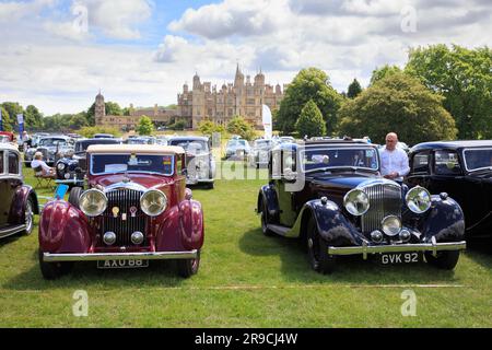 Jährliche Rally & Concours d'Elegance von Rolls-Royce und Bentley Cars im Burghley House Stockfoto