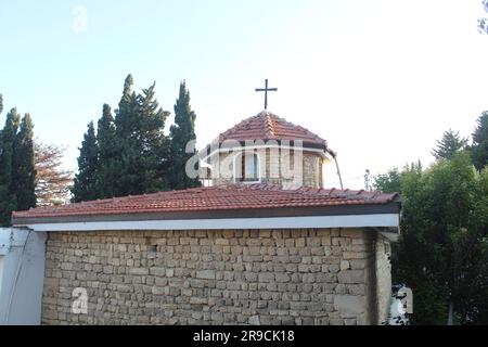 Hatay, Türkei - 24. Juni 2023 : Vakifli-Dorf Armenische Kirche in der türkischen Provinz Hatay. Stockfoto