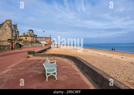 Portobello Beach und Promenade in Edinburgh, Schottland, Großbritannien. Stockfoto