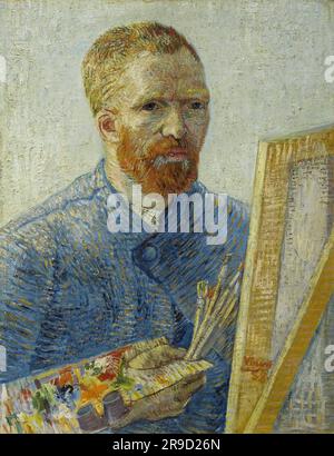 Vincent van Gogh – Selbstporträt vor dem Easel 1888. 6 Stockfoto