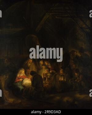 Rembrandt - The Adoration of the Shepherds (attr.) Stockfoto