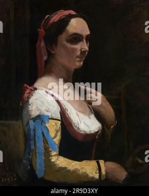 National Gallery UK – Jean-Baptiste-Camille Corot – Italienische Frau etwa 1870 Stockfoto