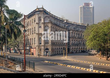 02 18 2007 Vintage Botawala-Gebäude am Sonntagmorgen am Horniman Circle und Börsengebäude Fort Mumbai Maharashtra Indien.Asien. Stockfoto