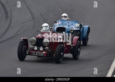 Robert Blakemore, Nigel Armstrong, Aston Martin Speed Model, Gareth Burnett, Alta Sports, The „Mad Jack“ for Pre-war Sports Cars, eine fünfundvierzig Minuten Stockfoto