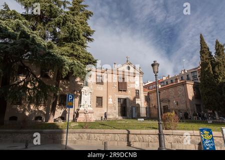 Madrid, Spanien - 16. FEBRUAR 2022: Real Monasterio de la Encarnacion, Königliches Kloster der Inkarnation ist ein Kloster des Ordens von Recollet Augustines i. Stockfoto