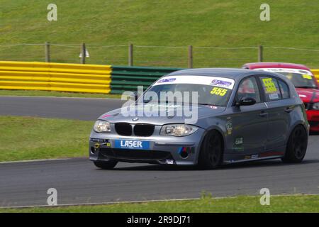 Dalton on Tees, 25. Juni 2023. Matthew Highcock fährt einen BMW E87 116i in der Gaz Shocks 116 Trophäe während des 750. Motor Club Meetings im Croft Circuit. Kredit: Colin Edwards Stockfoto