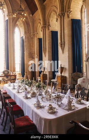 England, Sussex, West Sussex, Arundel, Arundel Castle, Das Esszimmer Stockfoto