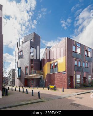 Amsterdam, Niederlande - Borneo Insel Wohnungsbau durch EMBT Stockfoto