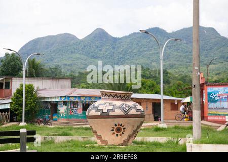 Chazuta, Peru; 1. Oktober 2022: Chazuta ist eine peruanische Stadt, Hauptstadt des gleichnamigen Bezirks in der Provinz San Martín Stockfoto