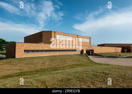 MITCHELL, SD, USA - 23. JUNI 2023: Christen Family Athletic Center an der Dakota Wesleyan University. Stockfoto