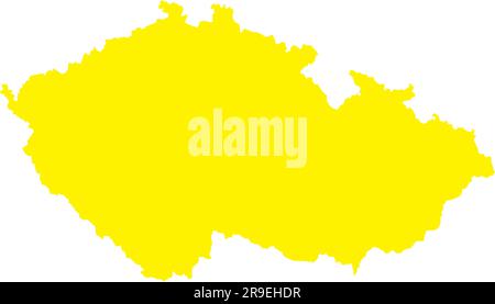 GELBE CMYK-Farbkarte der TSCHECHISCHEN REPUBLIK Stock Vektor