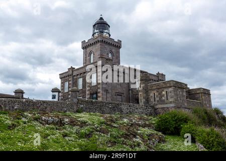 Robert Stevensons Leuchtturm, Isle of May, Firth of Forth, Schottland, Großbritannien Stockfoto