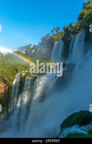 Lower Circuit, Cataratas del Iguazú, Iguazu Wasserfälle, Nationalpark Iguzú, UNESCO-Weltkulturerbe, Province Misiones, Argentinina, Lateinamerika Stockfoto