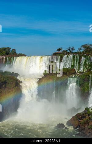 Lower Circuit, Cataratas del Iguazú, Iguazu Wasserfälle, Nationalpark Iguzú, UNESCO-Weltkulturerbe, Province Misiones, Argentinina, Lateinamerika Stockfoto