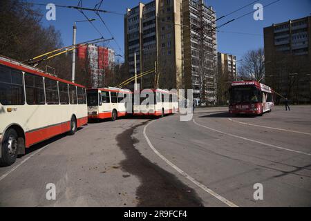 Skoda 14Tr Trolleybus Stockfoto