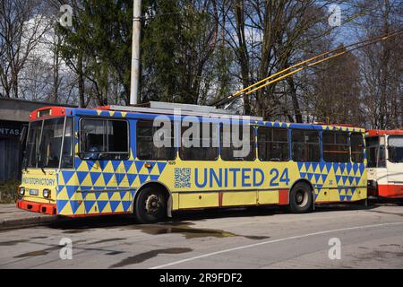 Skoda 14Tr Trolleybus Stockfoto