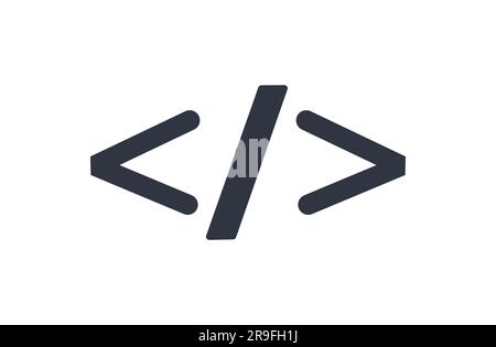 Isoliertes und monochromatisches Codesymbol. Vector Illustrator. Stock Vektor