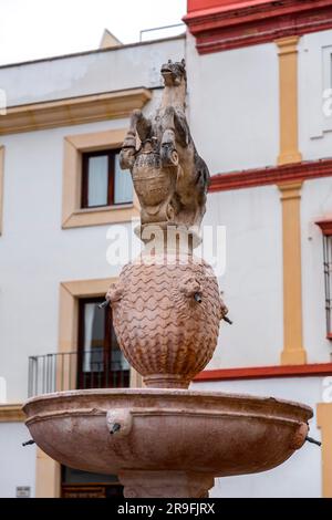 Plaza del Potro in Cordoba, Spanien. Der Platz wurde in Cervantes' Roman Don Quijote erwähnt. Stockfoto