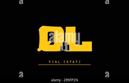 Real Estate Briefen Modern Creative Logo QL , LQ Stock Vektor