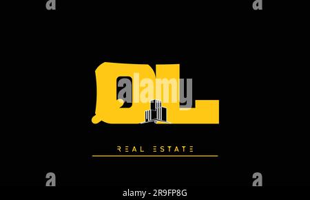 Real Estate Briefen Modern Creative Logo QL , LQ Stock Vektor
