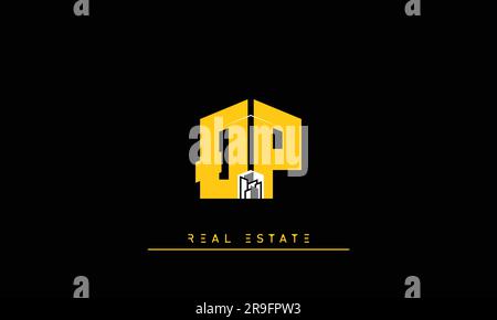 Real Estate Briefen Modern Creative Logo QP , PQ Stock Vektor